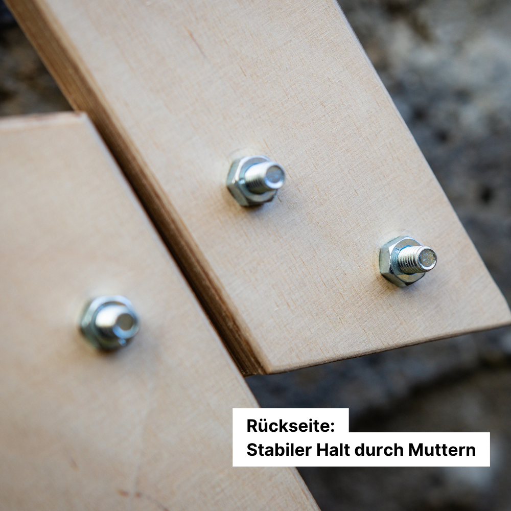 Weihnachtsdeko Set aus Holz, Stern und Tannenbaum für Lichterkette, Bausatz für Garten und Terrasse