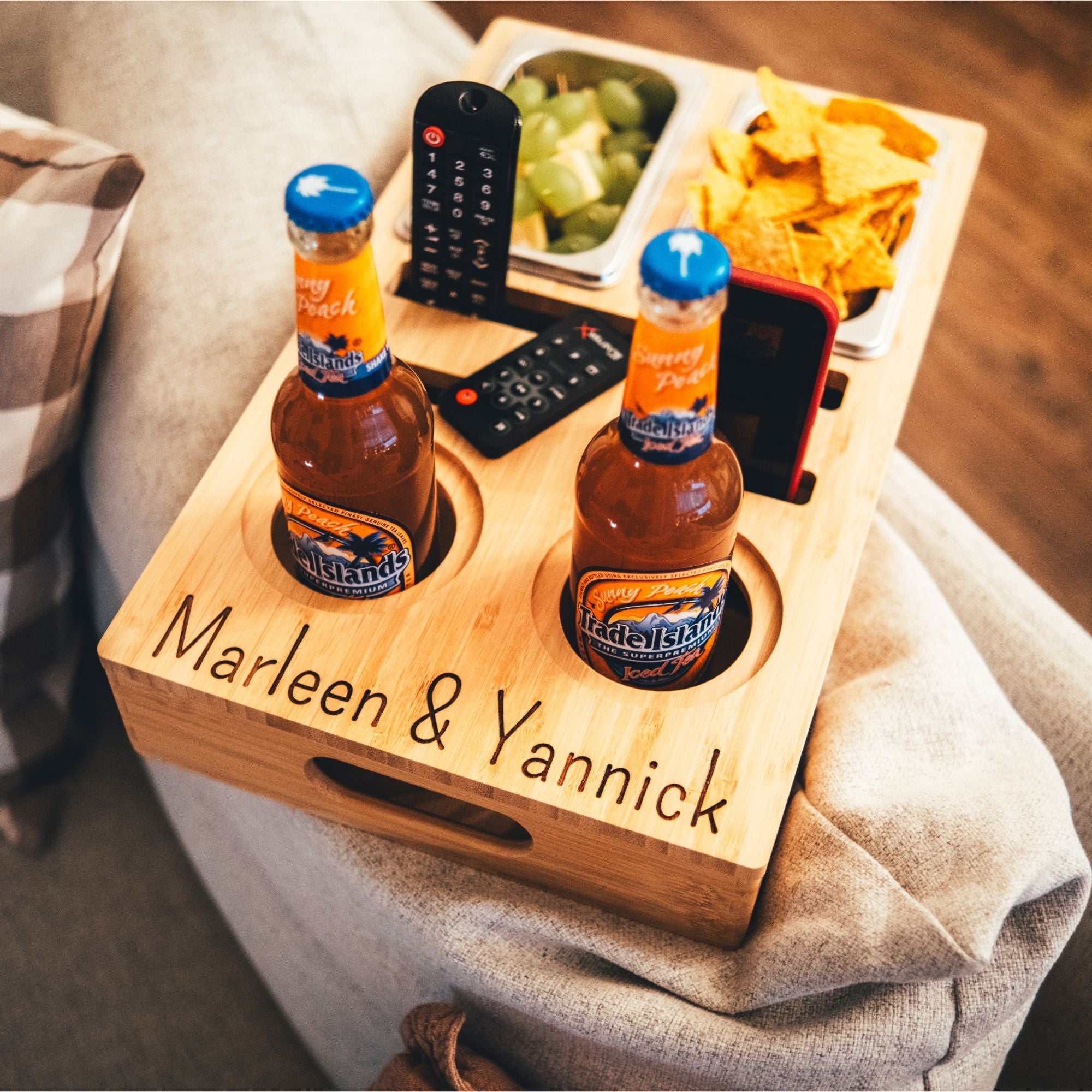 Snackbar | Couchbar | Snackbox | Couchbutler | Sofa-Bar aus 3-Schicht Bambus