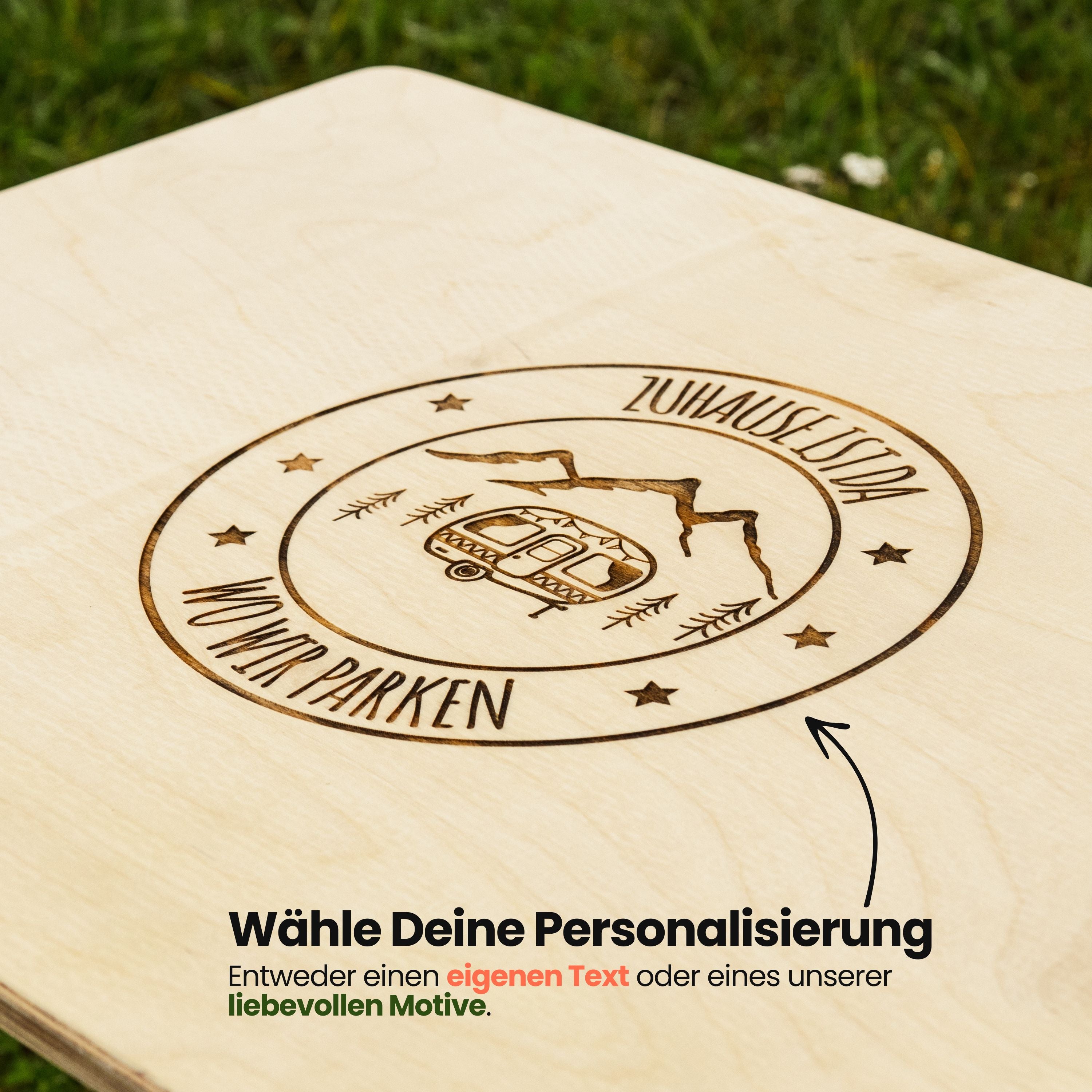 Personalisierbarer Eurobox Tisch, Tisch-Deckel für Eurobox, Klapptisch, Campingtisch, 60 x 40 cm