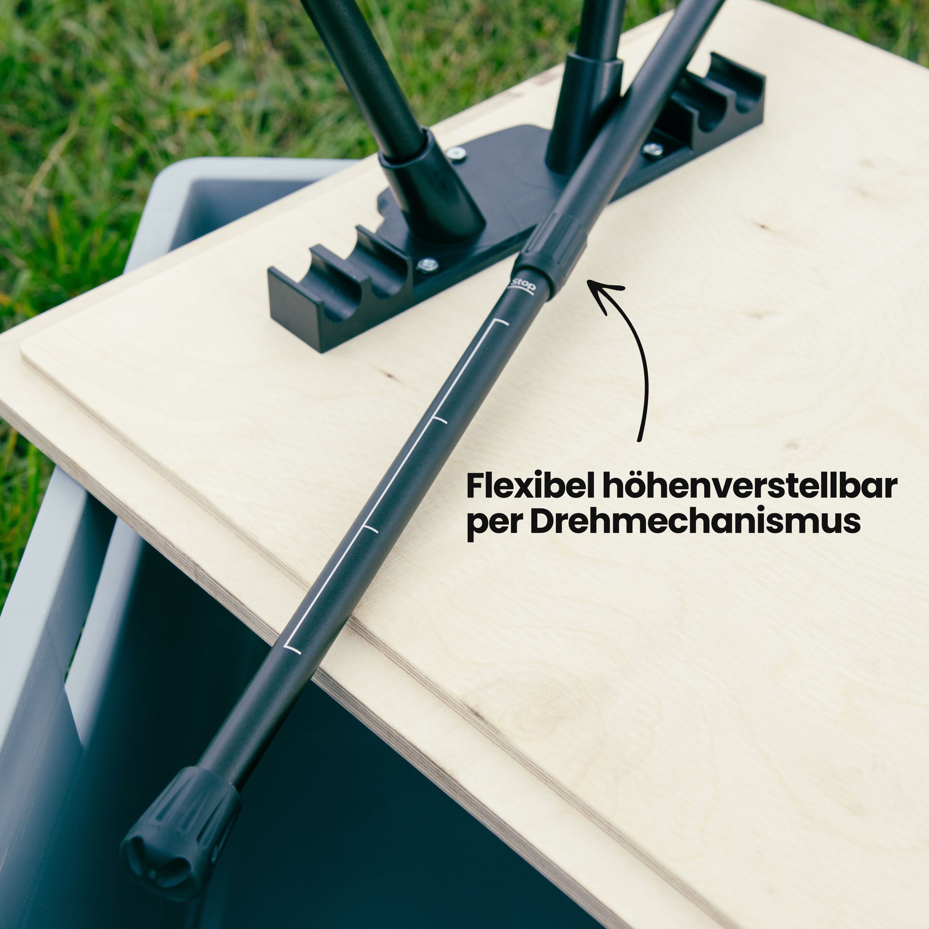Personalisierbarer Eurobox Tisch, Tisch-Deckel für Eurobox, Klapptisch, Campingtisch, 60 x 40 cm