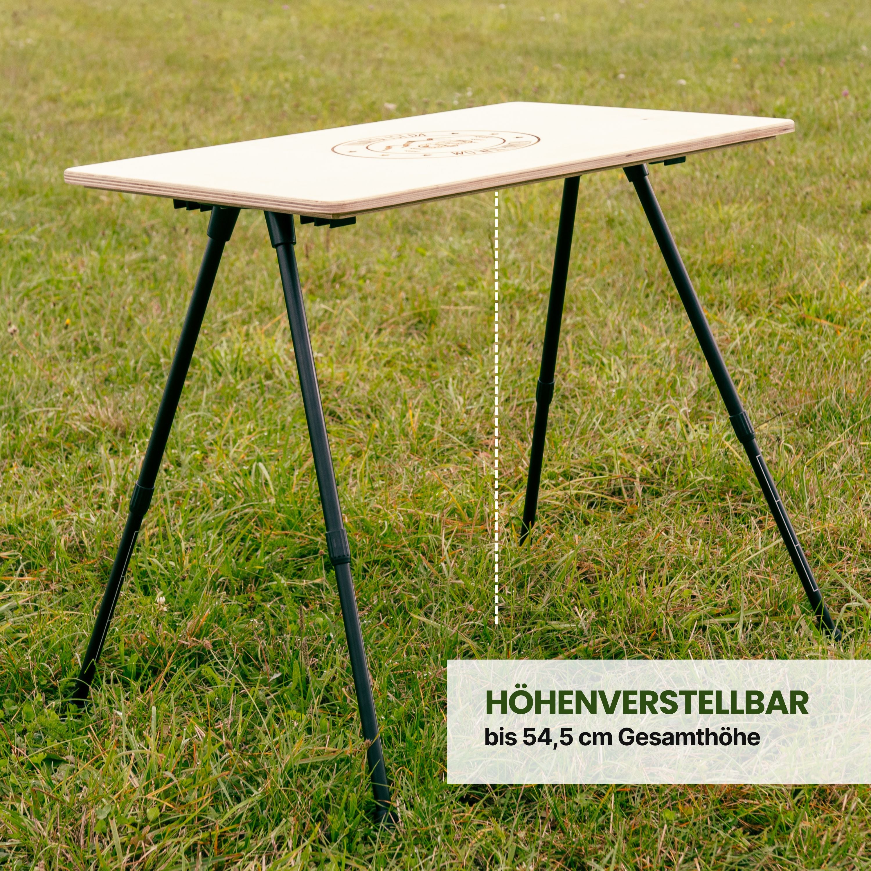 Personalisierbarer Eurobox Tisch, Tisch-Deckel für Eurobox, Klapptisch, Campingtisch, 60 x 40 cm