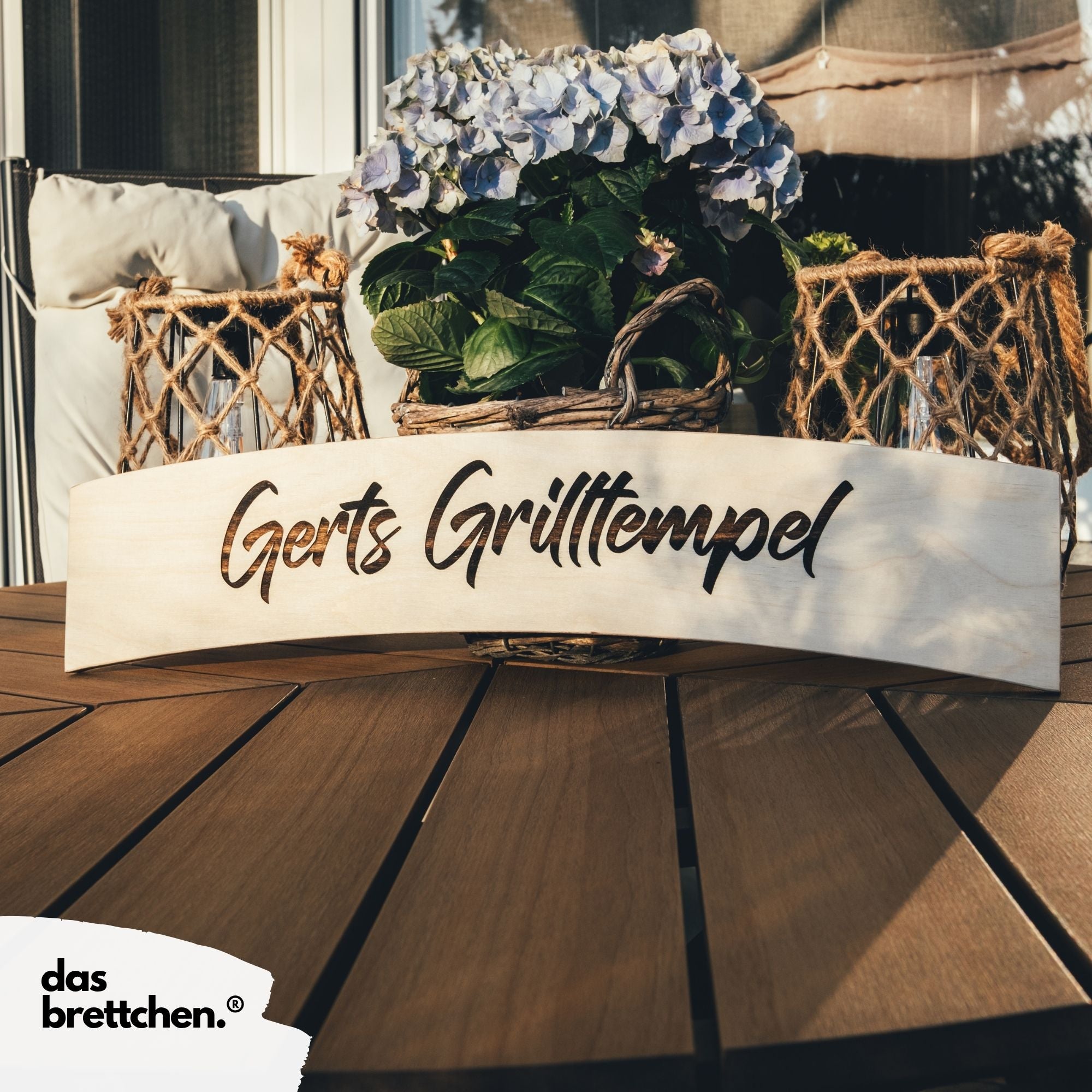 Rustikaler Wegweiser aus Birke – Gartenschild, Holzschild für Haus, Garten & Hochzeit – handgemachte Deko aus Birkenholz - Bild 4