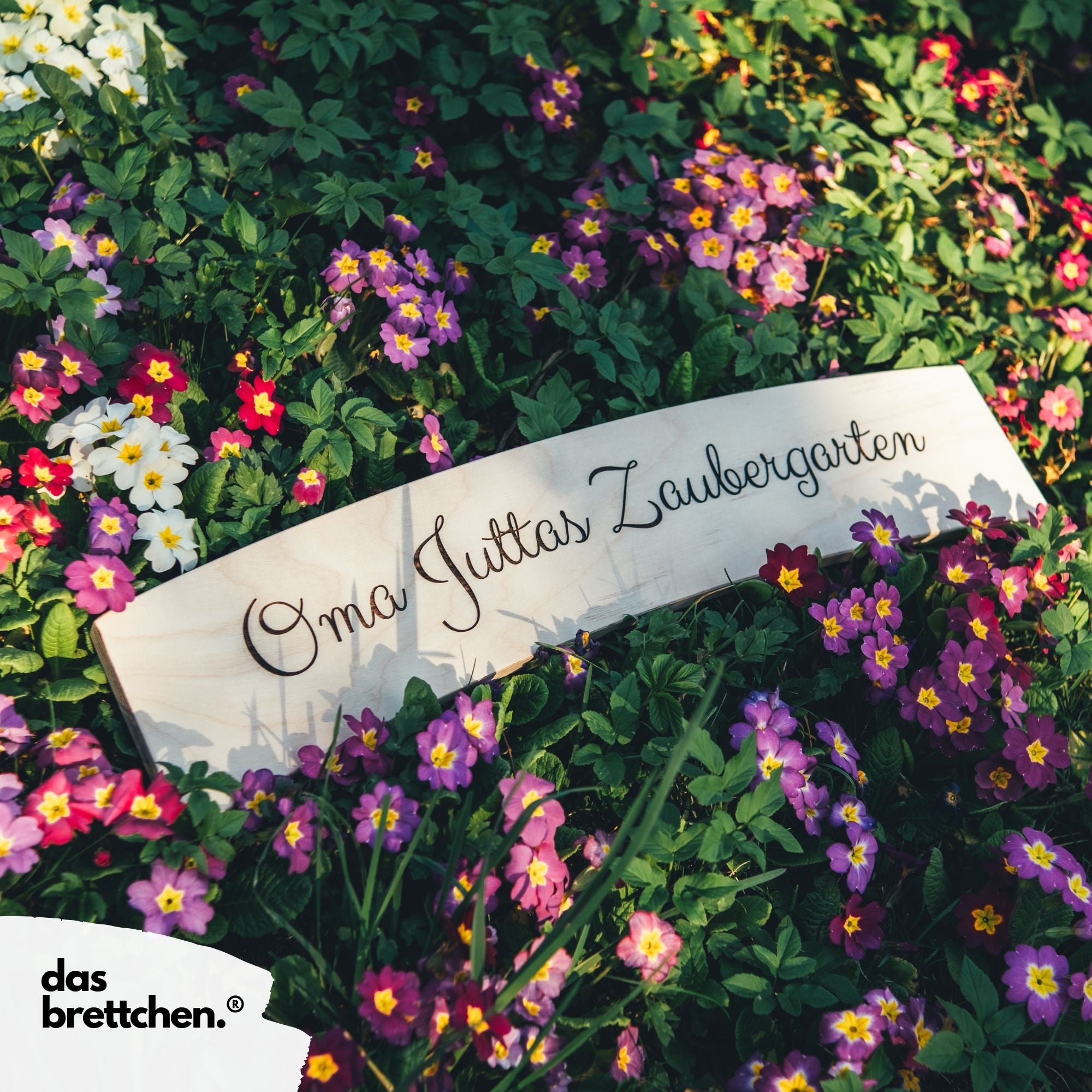 Rustikaler Wegweiser aus Birke – Gartenschild, Holzschild für Haus, Garten & Hochzeit – handgemachte Deko aus Birkenholz - Bild 5