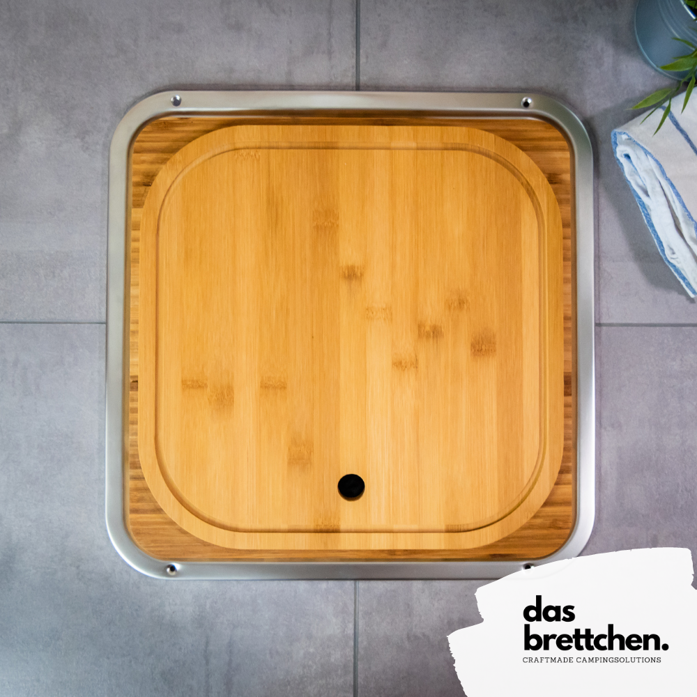 Spülabdeckung mit Schneidebrettfunktion für Wohnmobile (Dekor Bambus) / Das Brettchen