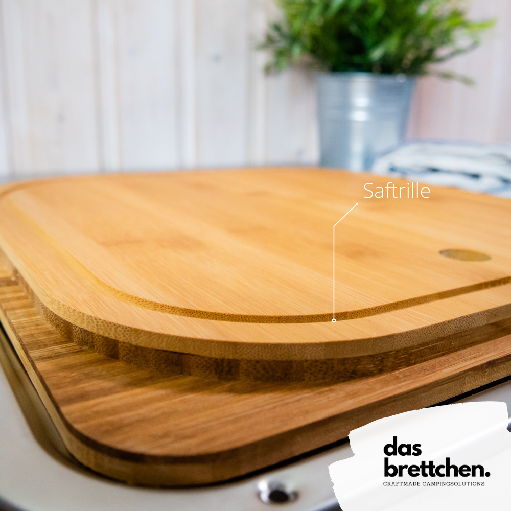 Spülabdeckung mit Schneidebrettfunktion für Wohnmobile (Dekor Bambus) / Das Brettchen