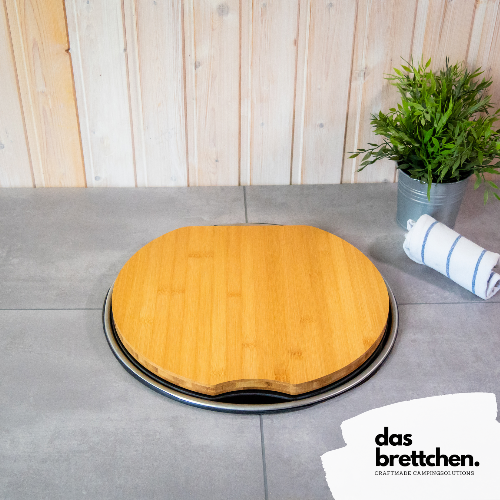 Spülabdeckung mit Schneidebrettfunktion und Magnetsystem (Dekor Bambus) / Das Brettchen