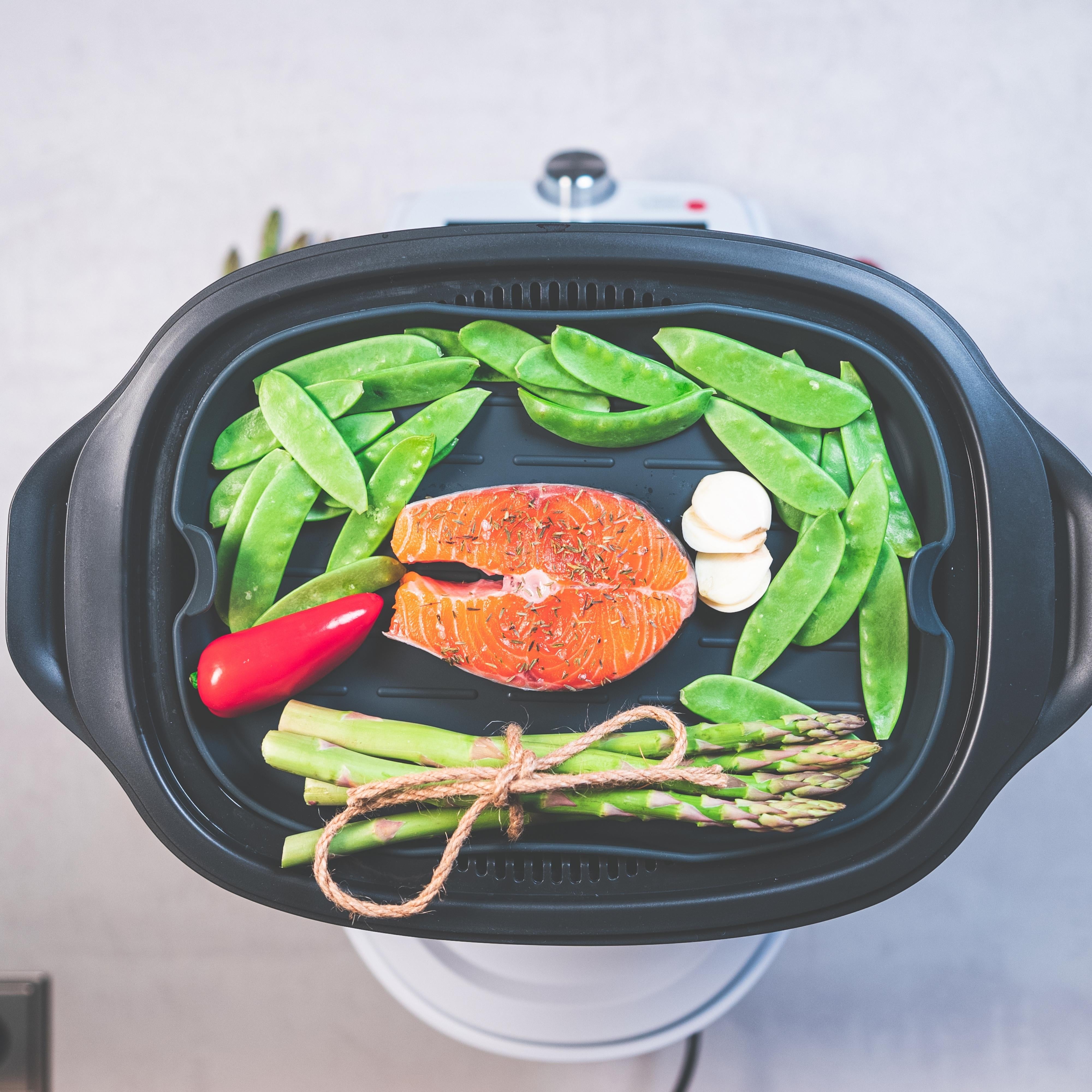 FlexiSteam® | Silikon-Auflaufform für Dampfgaraufsatz für Monsieur Cuisine Connect, Trend, Smart, Ed