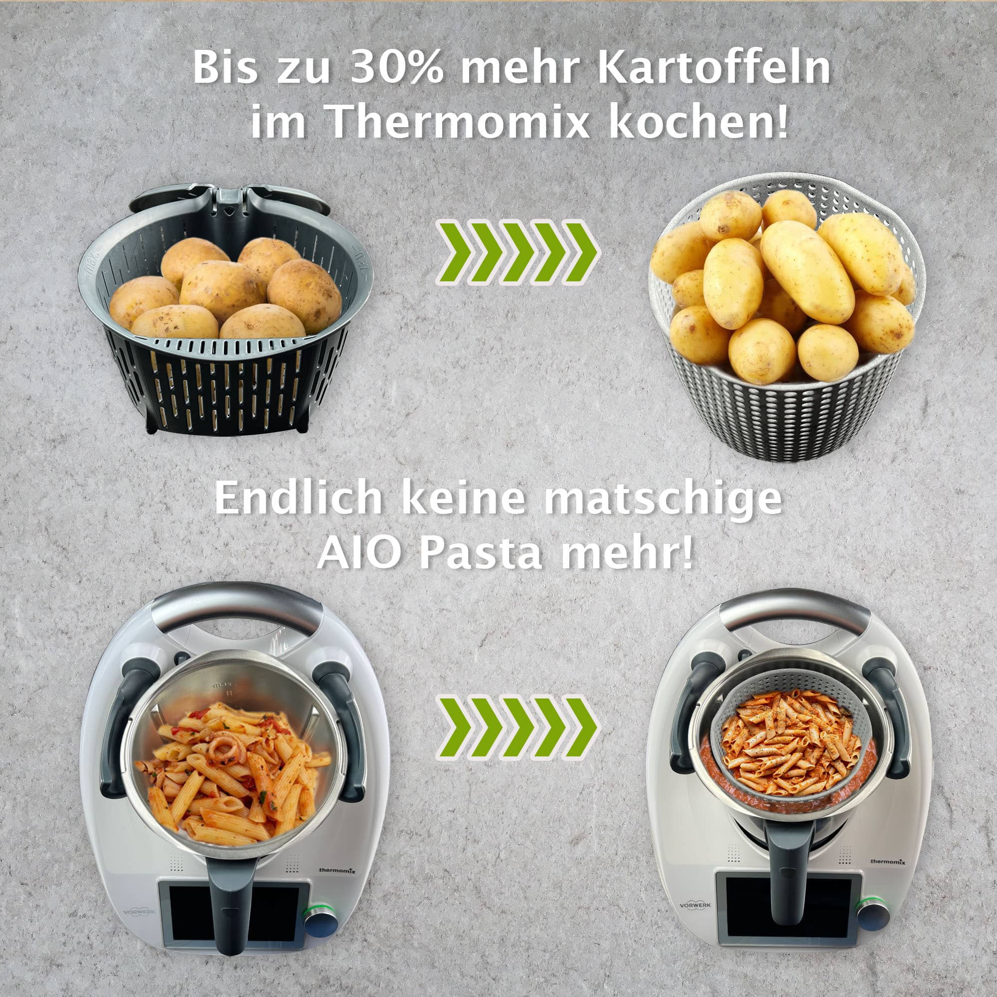 MixFino® | Salatschleuder-Aufsatz für den Thermomix TM6, TM5