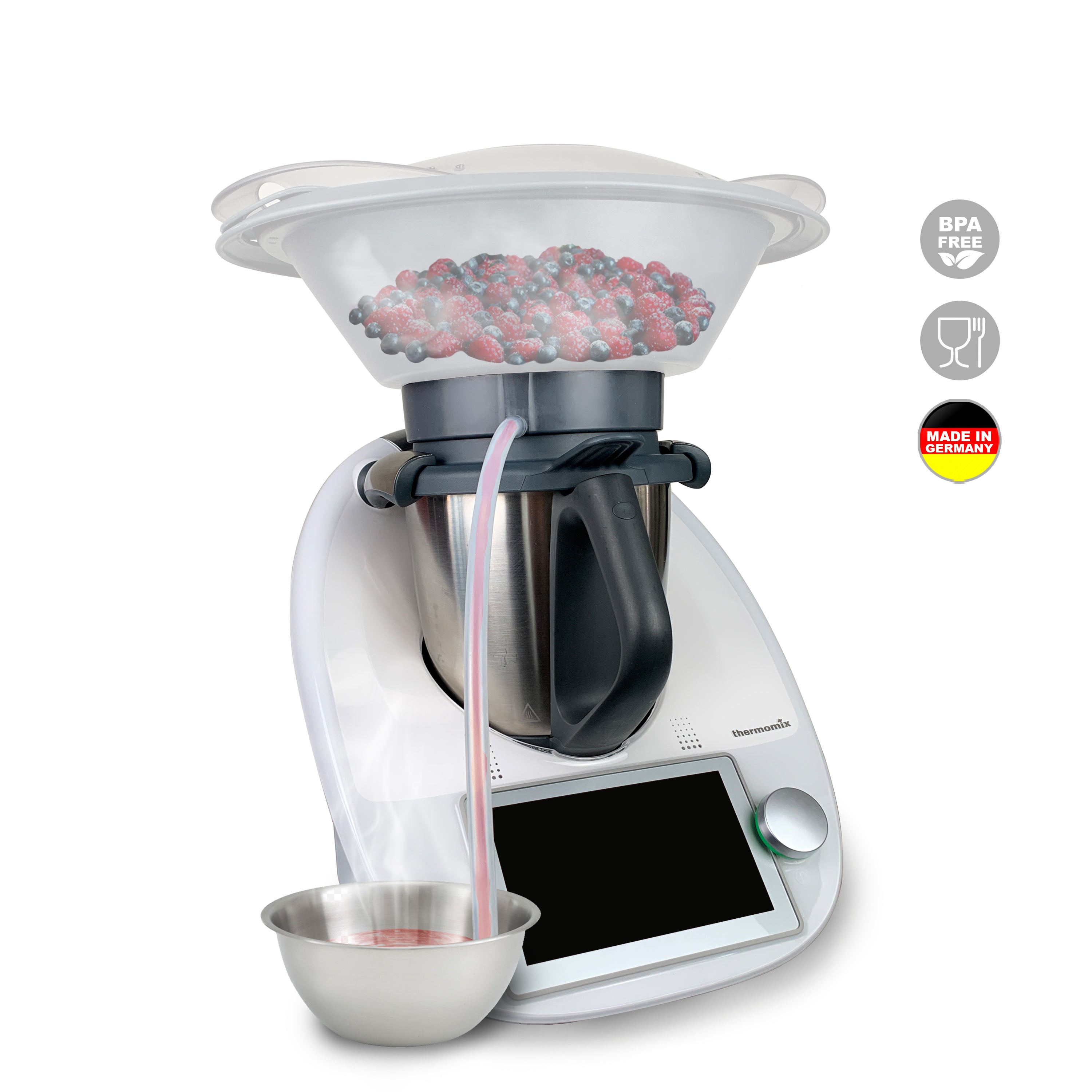 MixFino® | Dampfentsafter-Aufsatz für Thermomix TM6, TM5, TM31 und TM Friend