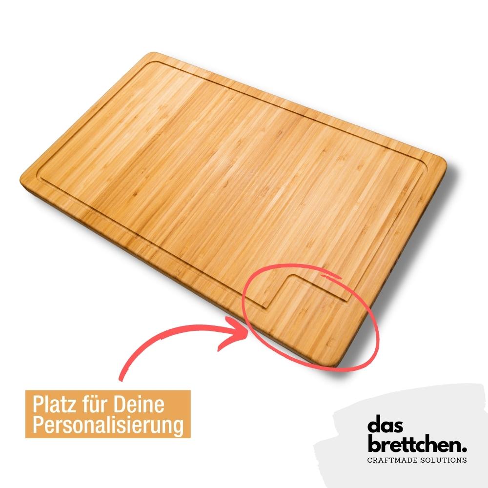 Schneidrebrett / Grillbrett aus Bambus 50 x 30 cm (personalisierbar)
