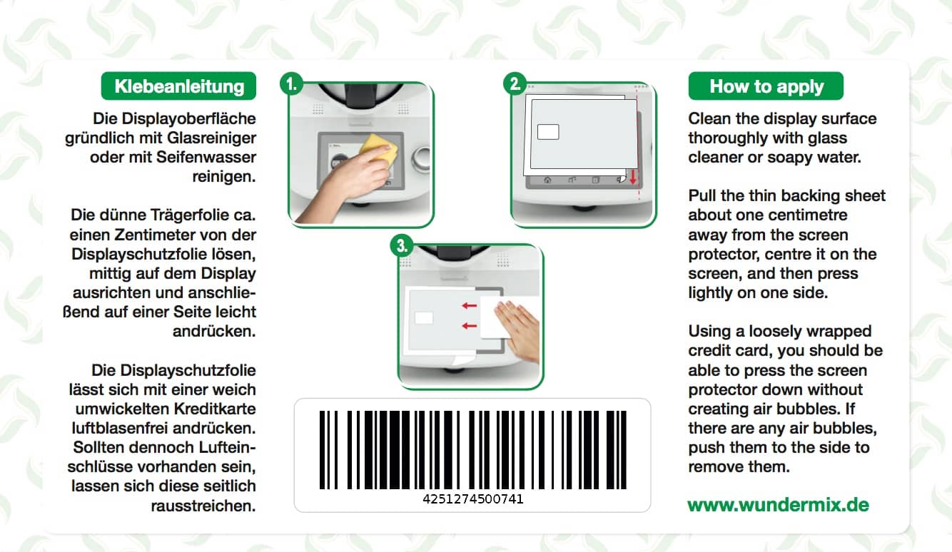Display-Schutzfolie für Thermomix TM5 (2er-Pack) / das-brettchen.de
