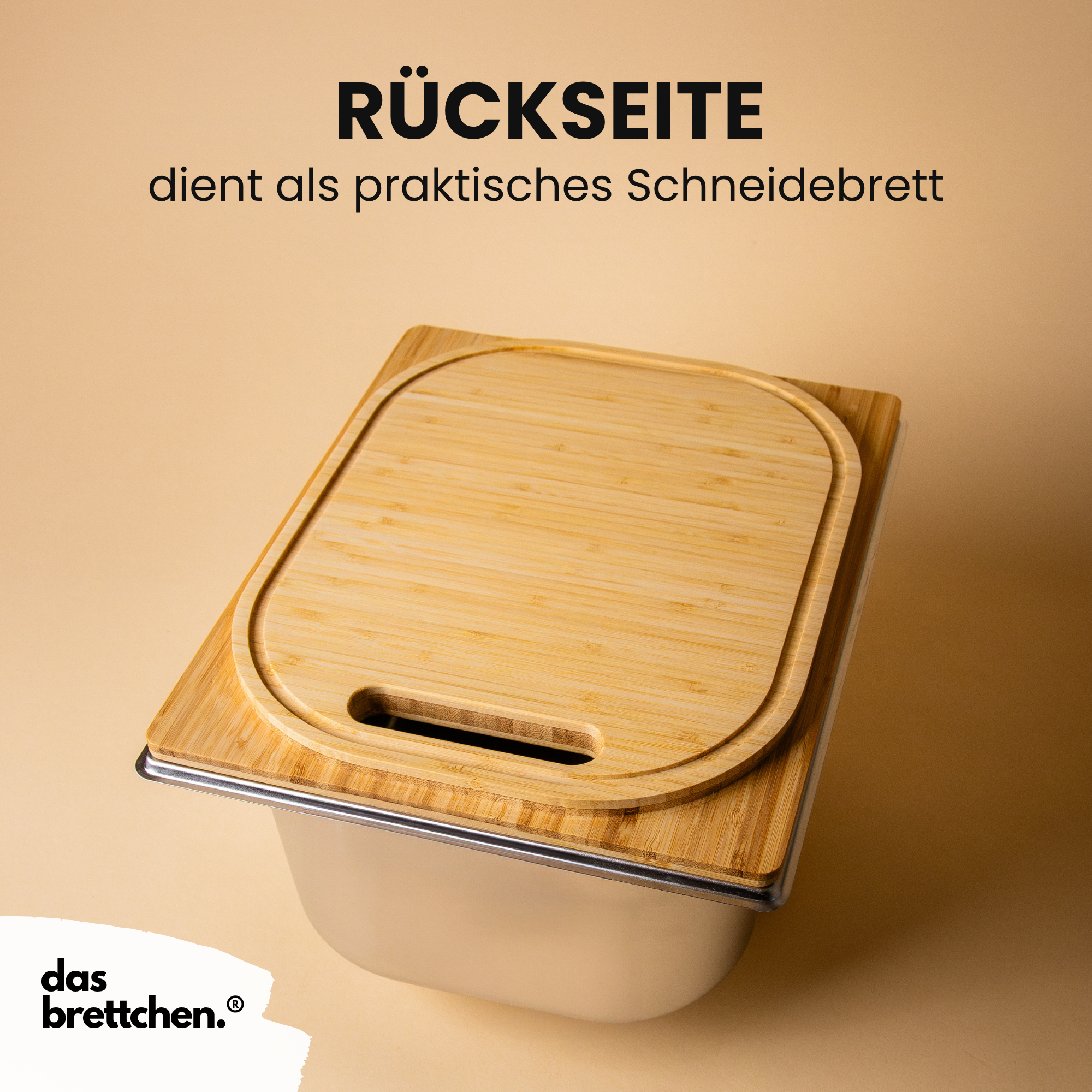 Spülabdeckung Camping 315x255 mm | Schneidebrett Wohnmobil Camper Küche | Bambus kompatibel mit ad-ideen Spülbecken | personalisierbar