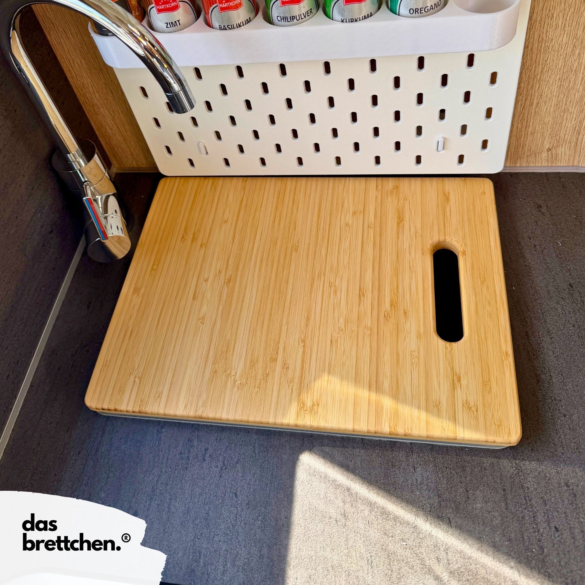 Spülenabdeckung passend für Knaus Modelle (rechteckig), Spülabdeckung mit Schneidebrettfunktion, Knaus Sky TI etc. 