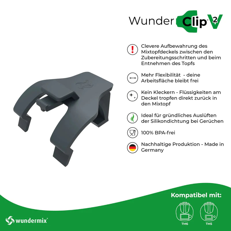 WunderClip® V2 | Deckelhalter für den Thermomix TM6, TM5 | das-brettchen.de