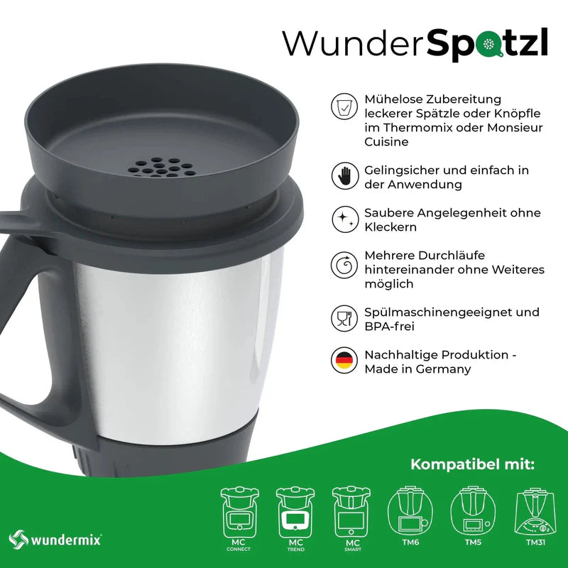 WunderSpatzl® | Spätzlereibe für Thermomix & Monsieur Cuisine