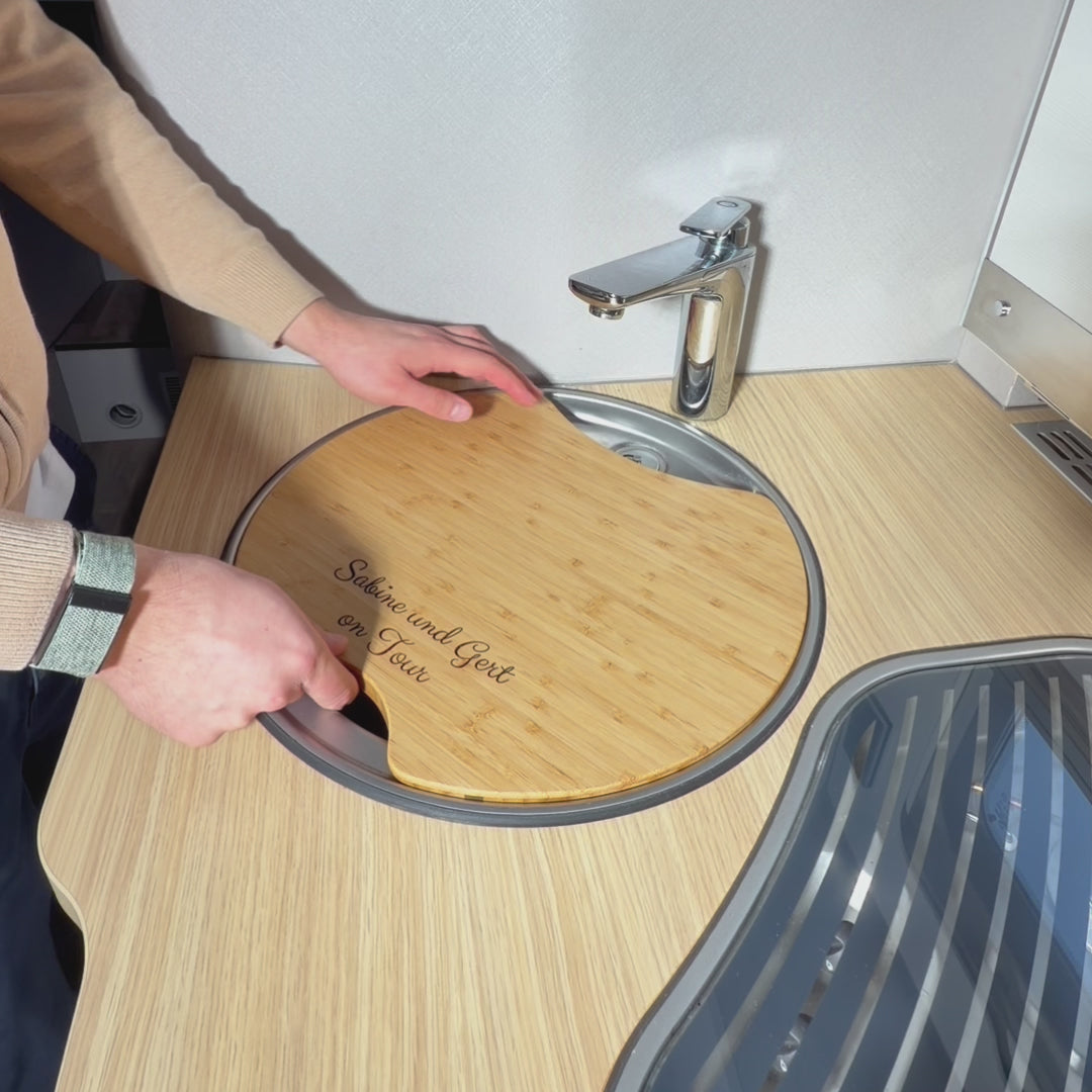 Spülabdeckung mit Schneidebrettfunktion für Hymer und Eriba