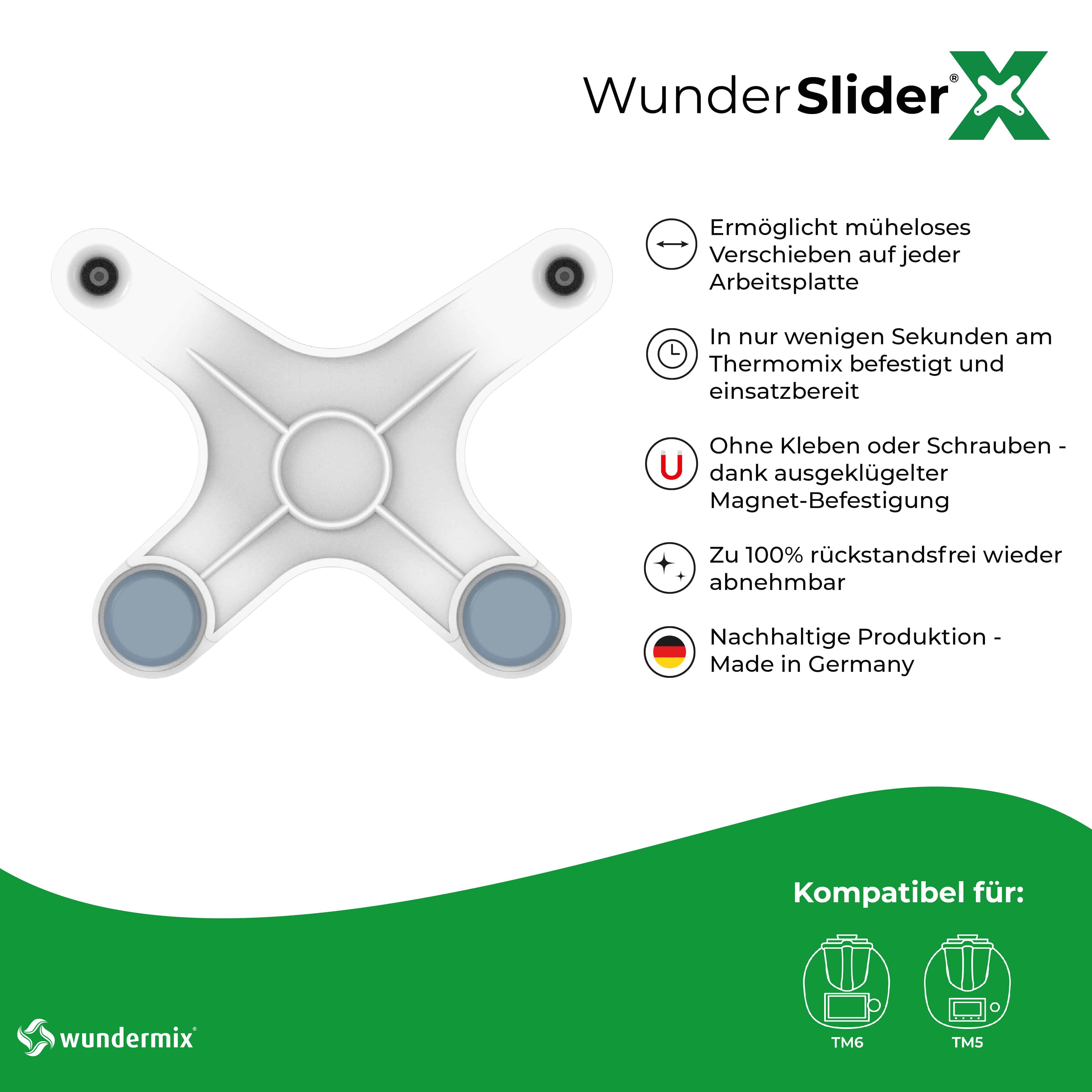 WunderSlider® X | Gleitbrett-Alternative für Thermomix TM6, TM5 / das-brettchen.de